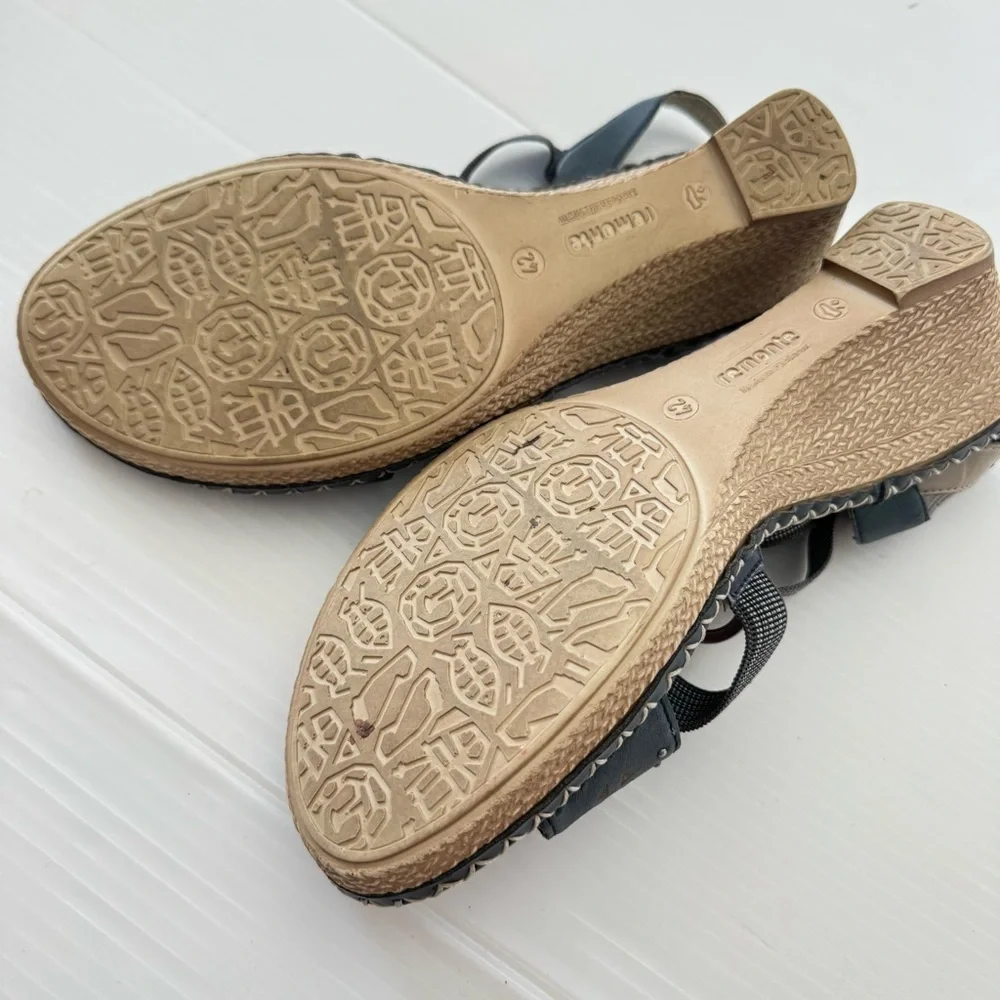Remonte blue Wedge Sandals size 10-10.5